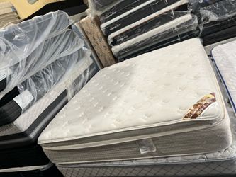 King mattress pillowtop serta