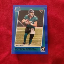 Trevor Lawrence Donruss Press Proof Rookie Card 