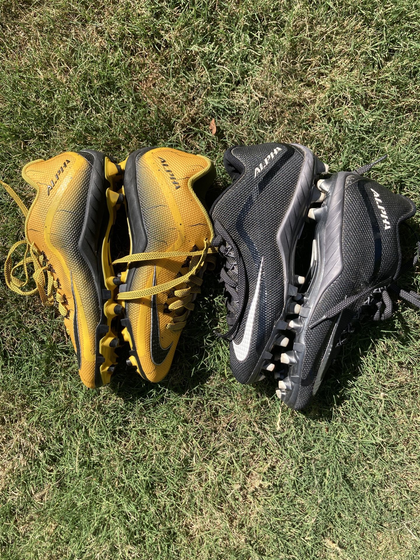 Nike Football Cleats $20 Yellow 7 1/2 Black 8