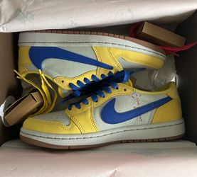 Nike Jordan 1 Low Travis Scott Canary Size 7W