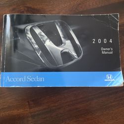 Owner's manual 2004 Honda Accord Sedan
