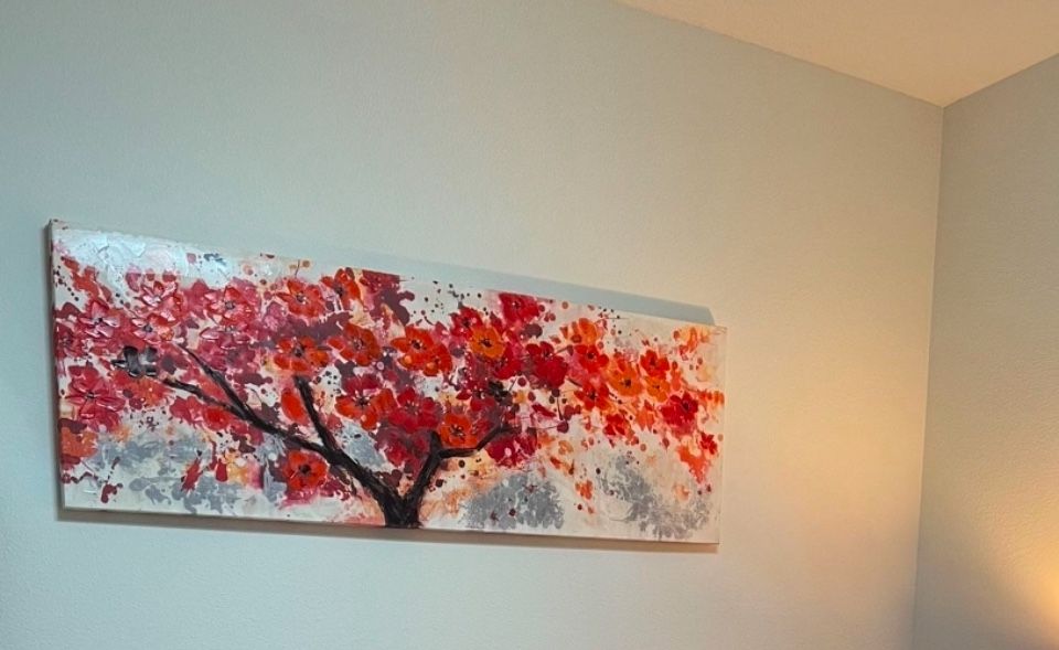 Abstract Floral Canvas Art