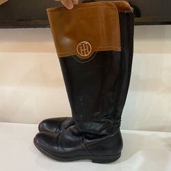 Black Tommy Hilfiger Boots Size 7.5