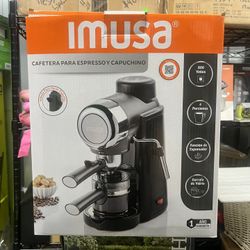 Imusa 4 Cup Epic Electric Espresso/Cappuccino Maker (Cafe Cubano, Cortadito, Colada, Cafe con Leche), Black
