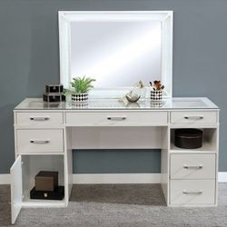 Brand New White Vanity Set  Built-in LED Lights 