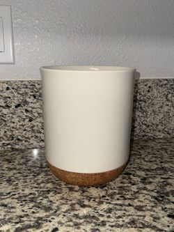 White Ceramic Mug with Cork Base