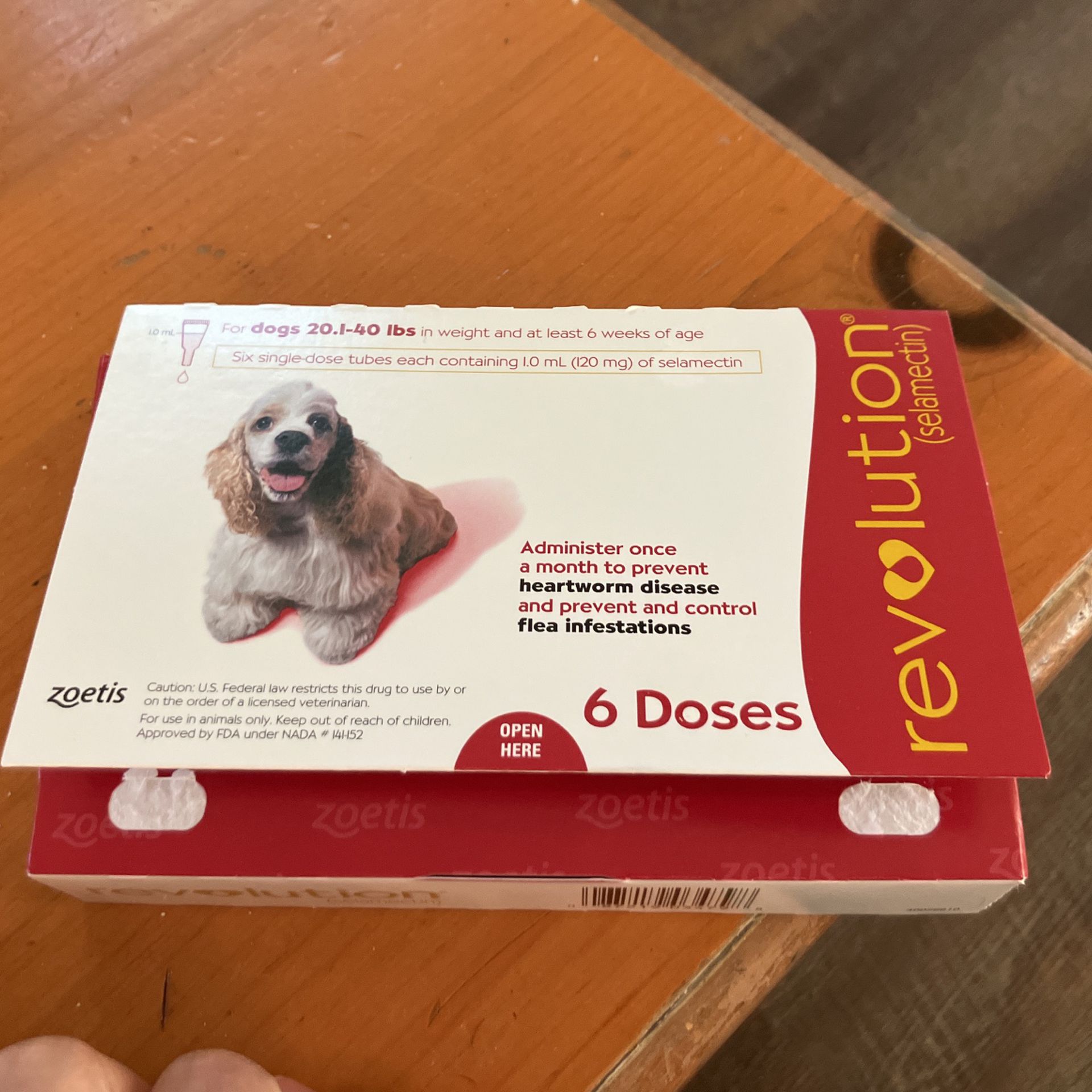 Revolution for Dogs 20-40 lbs x 11 doses left
