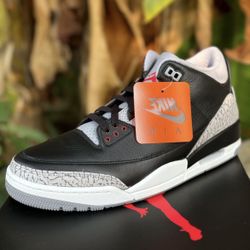 🔥 Air Jordan 3 Retro OG Black Cement 2024 Size 11  🔥