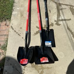 Heavy Duty Shovels, Used Only Once, 2 Are New