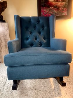 Tufted Wingback Rocking Chair
