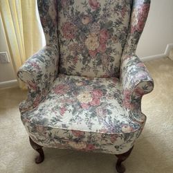Set Of Two Wing Chairs 