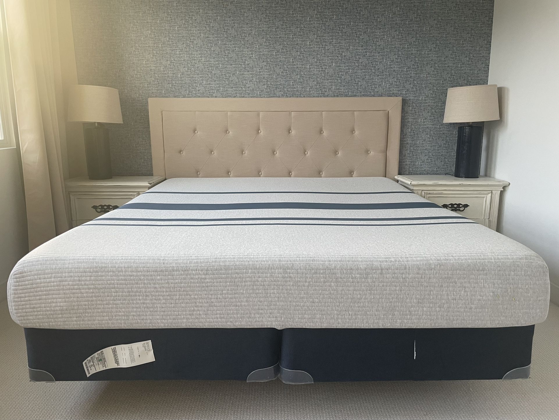 California king mattress with box spring and frame
