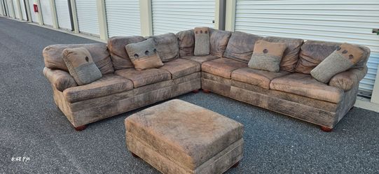 💯 Ethan Allen Leather Sectional (DELIVER OPTION)