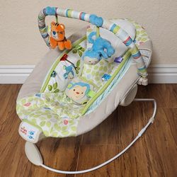 Practically New Bright Starts Baby Bouncer With Vibrating And Music  ( Price Firm!)