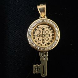 10kt Gold St Benedict Pendant 
