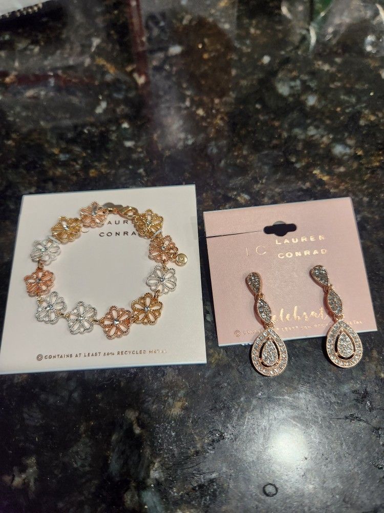 BUY 1 JEWLERY ITEM GET 1 50% OFF__LAUREN CONRAD EARRINGS/BRACELET SET