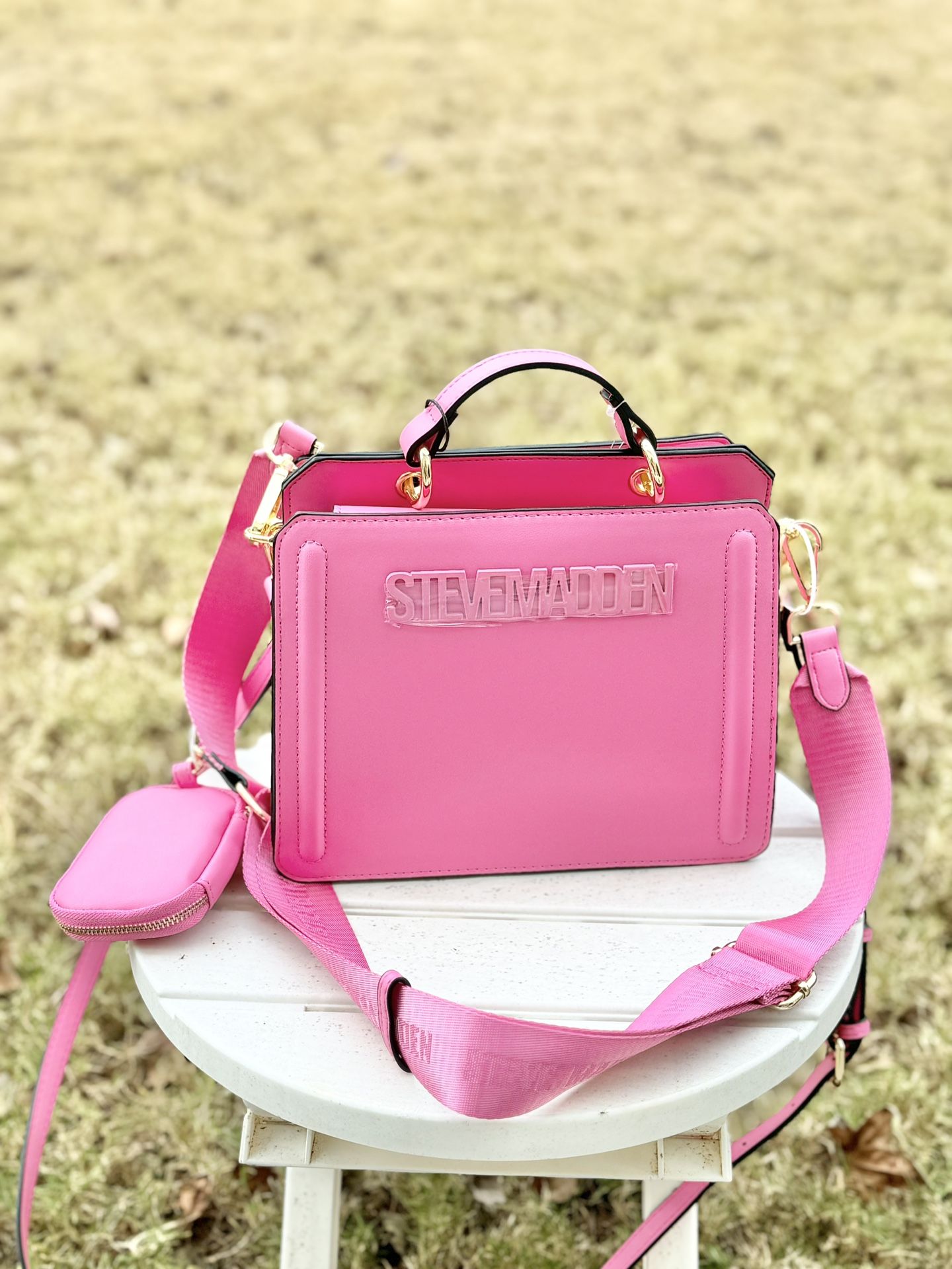 steve madden crossbody bag Bright pink Bevelyn