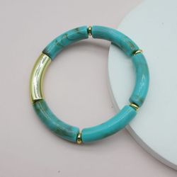 Two Tone Marble Turquoise Bracelet