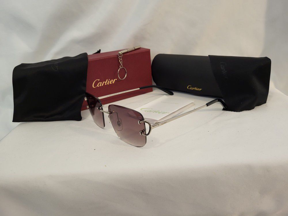 Designer Frames Cartier Glasses(Brown)