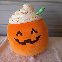Squishmallows Official 12 inch Lester the Jack O'Lantern Latte - Child's Ultra Soft Stuffed Plush Toy