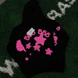 Sp5der hoodie  black and pink brand new never worn all sizes available