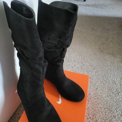Black Long Boots for Women