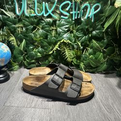 Birkenstock Arizona Pebbled Birko-flor Black Women Size 42 US 11 Sandals