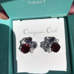 Origami Owl sterling Silver Earrings