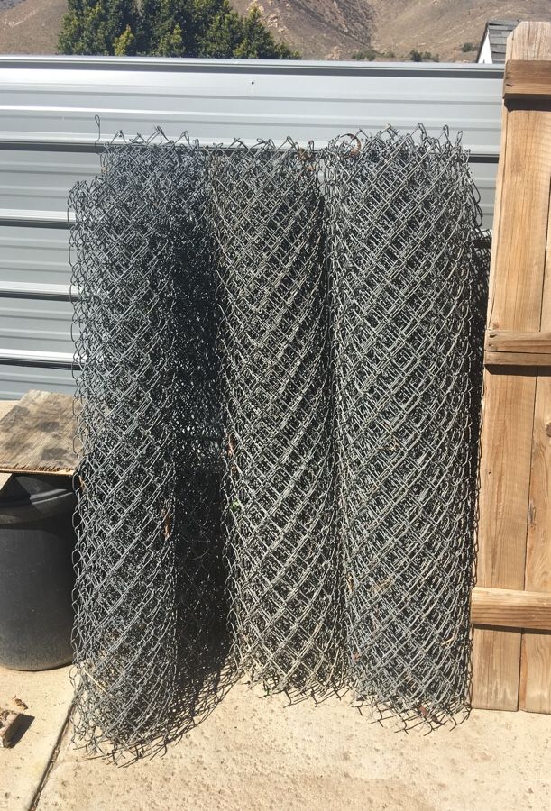Chain link fence.