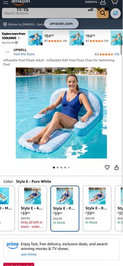 Upwell Inflatable Pool Float Chair