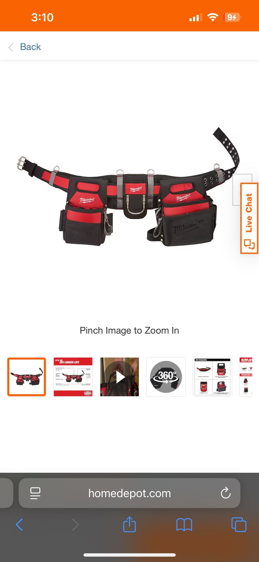 BRAND NEW milwaukee tool belt