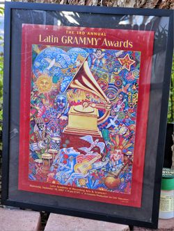 3 R D Annual Latin Grammy Awards Poster 2002 Framed And Ready To Hang