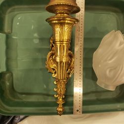 Pair Antique Wall Sconce a la Statue Of Liberty