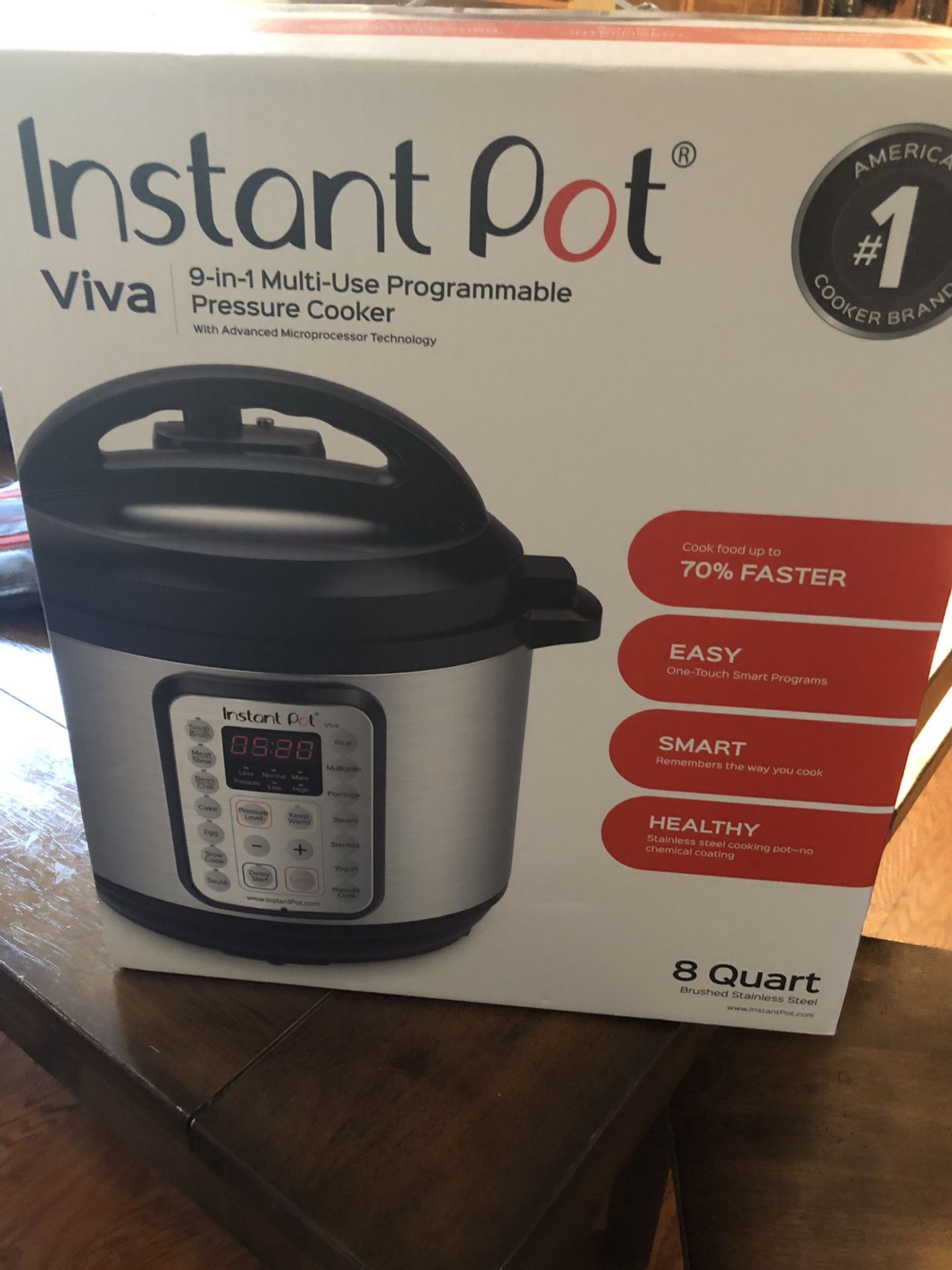 Brand new instant pot viva 8 qtz