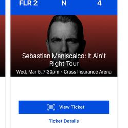 Sebastian maniscalco Tickets! 