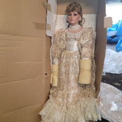 Bride ceramic doll 64" tall x 14 " wide$65