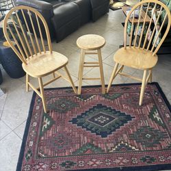 Two Chair And A Stool