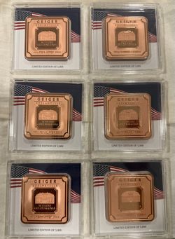 limited edition Geiger 100g copper