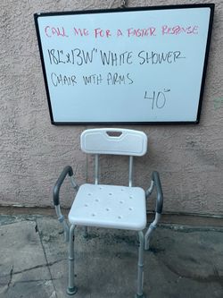 Shower chair with arms