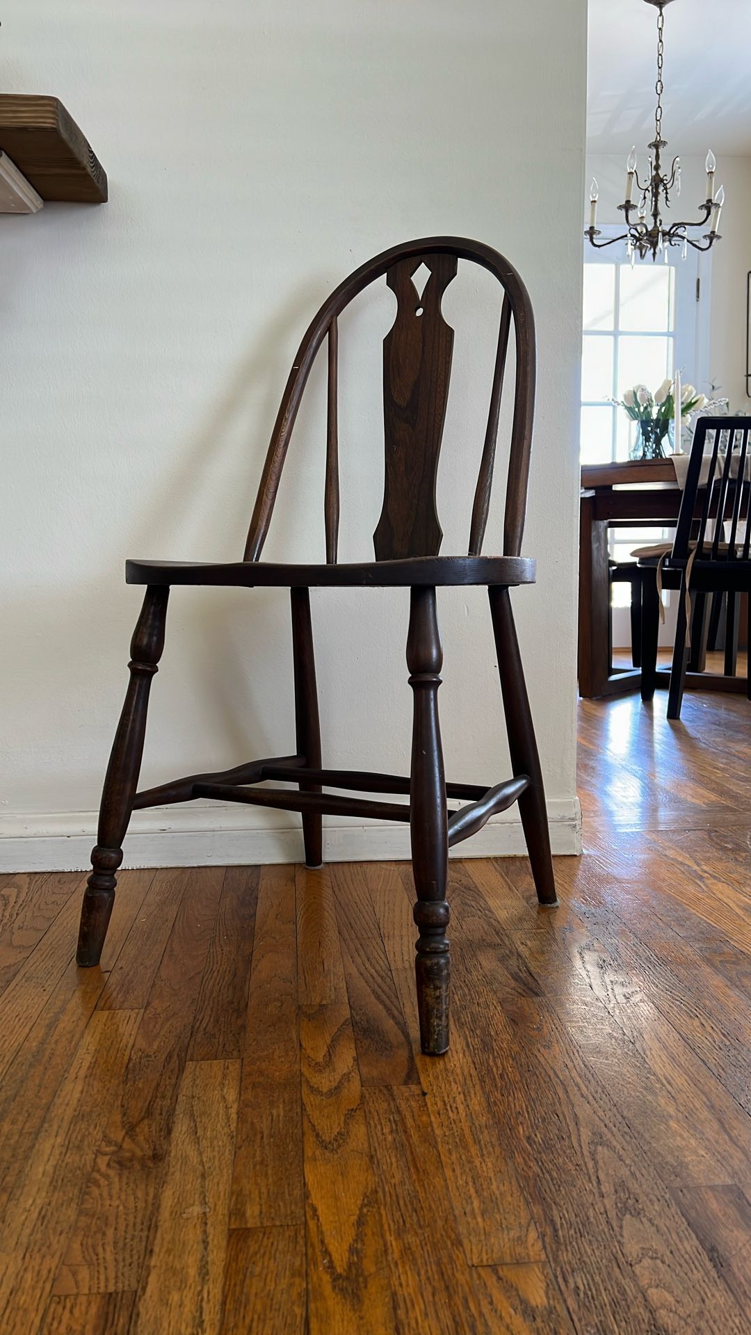 antique walnut wood chair