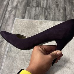 Nine West Purple Suede Heels