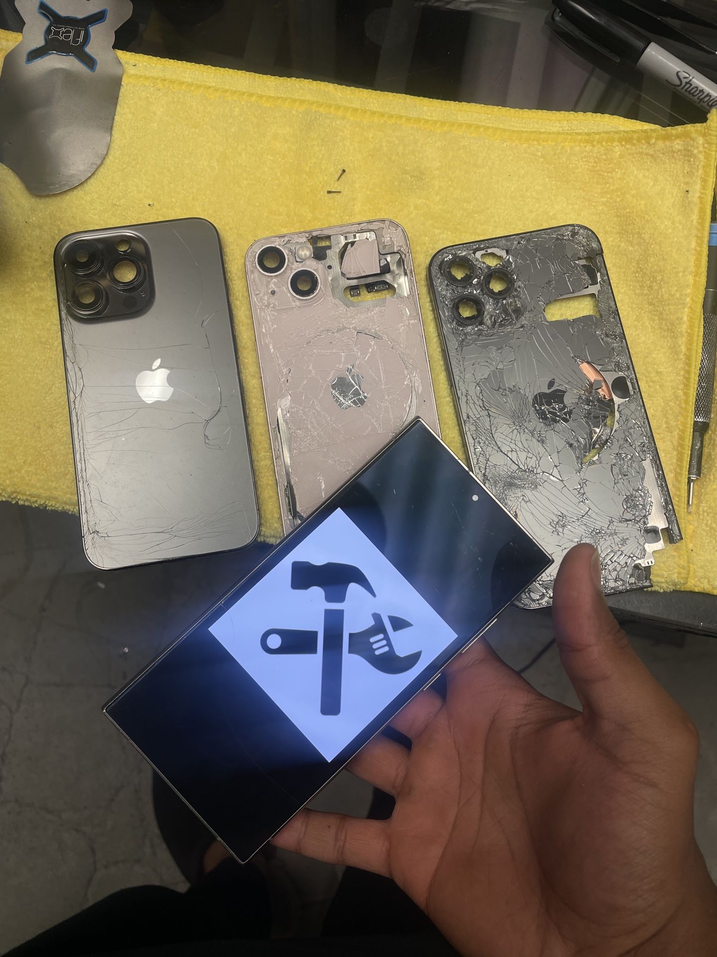 iPhone 12 Back Glass 13 Pro Max Cracked 15 Plus Replacement 14 Pro Screen 11 Back Glass Housing Frame