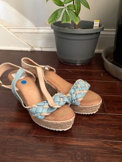 Braided Espadrille Wedges," "Puffy Woven Platform Sandals," or "Blue Ross Wedge Sandals