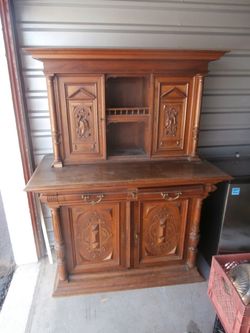 Antique German" or "Mid-Century European Hutch