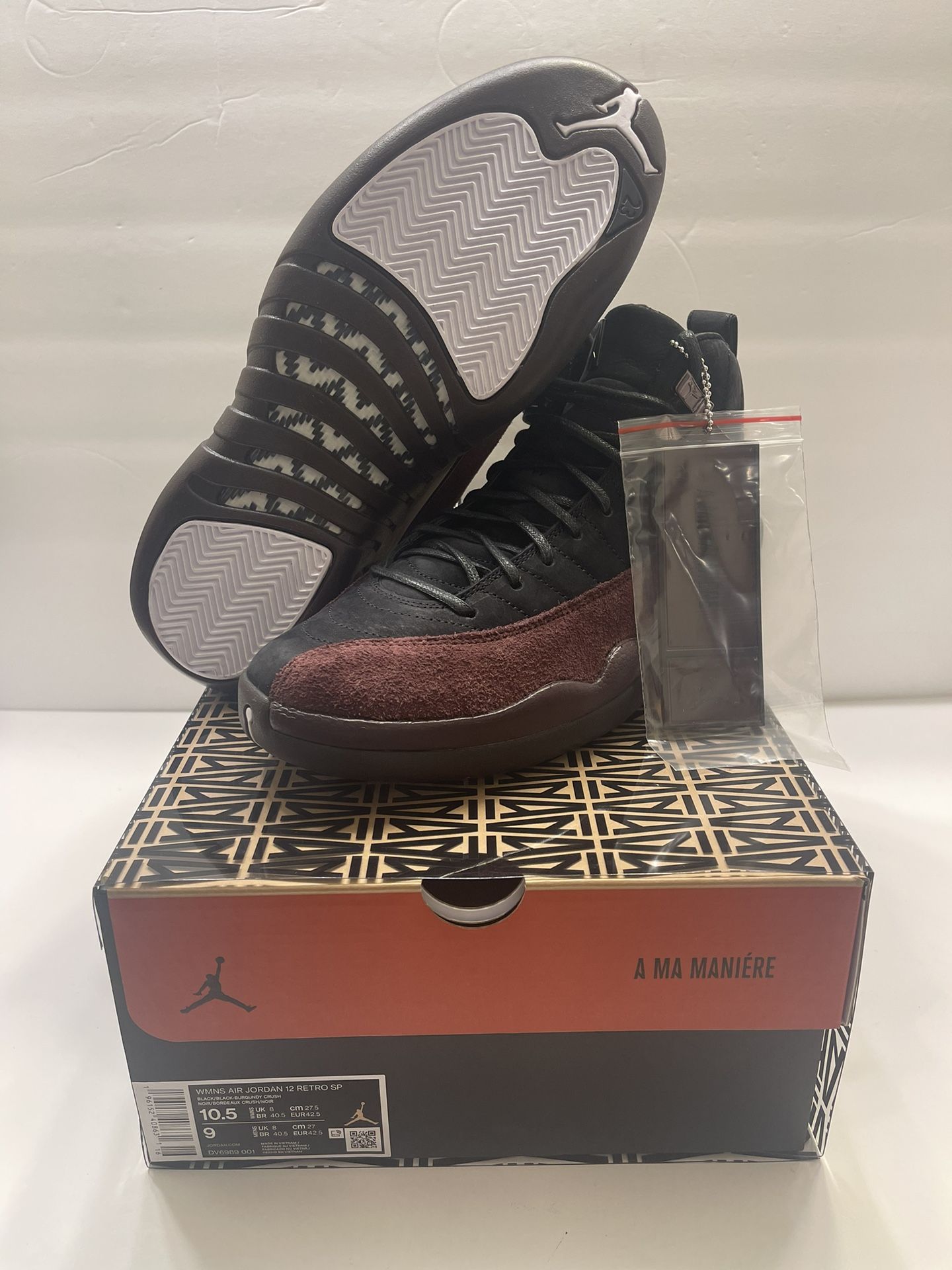 Nike Air Jordan 12 Retro A Ma Maniere Black Size DV6989-001 Men’s Size 9 /10.5W