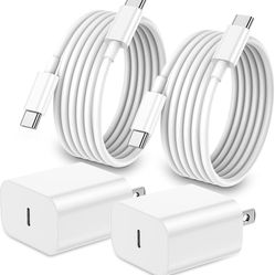 iPhone 16 15 Charger Fast Charging,20W Apple iPad USB C Fast Charger,2Pack 6ft USB C Wall Charger Block for iPhone 16/16 Pro/16 Pro Max/15/15 Plus/15 