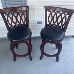  Leather Swivel Bar Chairs