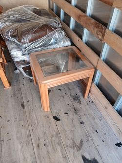 Glass Top End Table