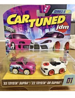 Car Tuned Double Pack Series 6 '93 Toyota Supra & '22 Toyota GR Supra Die-Cast
