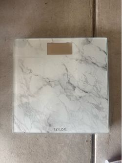 Taylor Digital Glass Bathroom Scale – Marble Design – Works Great